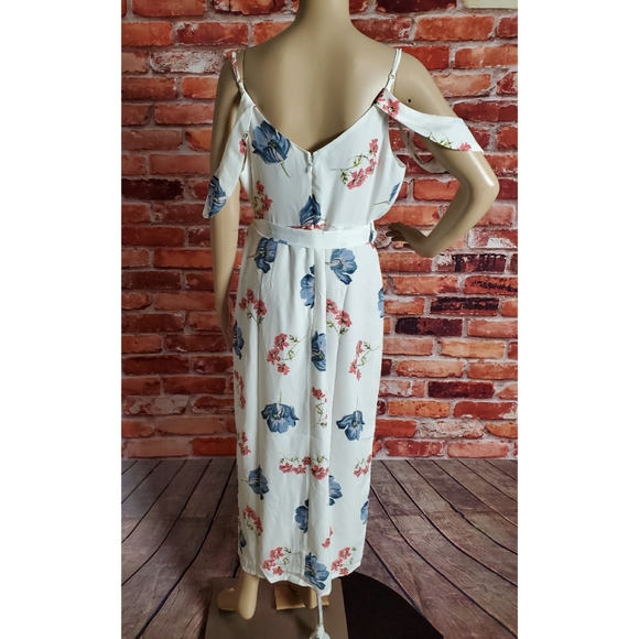 ABS Collection Floral Cold Shoulder Dress Size 8 - Picture 4 of 4